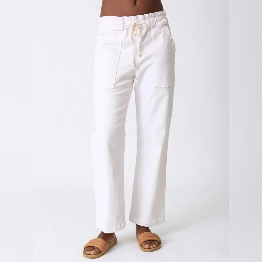 Electric & Rose Easy Drawstring Pant in white    XS NWT - Picture 2 of 10